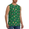 thumbnail image 2 of Pofeuu Milk Tea Print Men's Muscle T-Shirt, Sleeveless, Muscle Tank, Classic Muscle Tee Top For Men Casual Sleeveless Muscle T-Shirt Trendy Clothes-3X-Large, 2 of 7