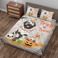 thumbnail image 3 of Trick or Treat Newfoundland Funny Mummy Cosplay Pumpkin Candy Basket Quilt Bedding Set Newfie Dog Lover Gifts 1 Blanket Bed Cover 2 Pillowcases - 12016, 3 of 5