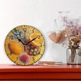 thumbnail image 2 of YAZAOO Decorative Wall Clock Size：25cm Pineapple Orange with Water Splash Design Pattern Clock, 2 of 10