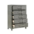 thumbnail image 2 of Modern Style 5-Drawer Chest Made with Wood in Gray, 2 of 14