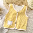 thumbnail image 2 of Quealent Baby Vest for Girls&Boys, Cotton Reversible Vest Coat for Spring & Autumn (Yellow, 5-6 Years), 2 of 8