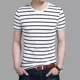 thumbnail image 4 of Tops Casuales A Rayas Elegantes De Manga Corta Para Hombre, 4 of 4