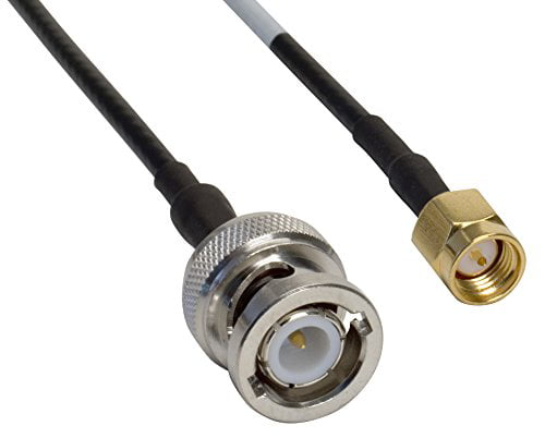 75 Ohm BNC Male to BNC Male Amphenol CO-059BNCX200-001 Black RG59A/U Coaxial Cable 1