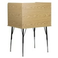 thumbnail image 6 of Flash Furniture Justin Stand-Alone Study Carrel with Top Shelf - Height Adjustable Legs and Wire Management Grommet - Oak Finish, 6 of 9