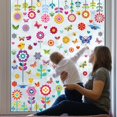 thumbnail image 2 of 109 Pcs Butterfly Window Clings With 9sheets Flowers Window Clings Decals Anti-collision Window Stickers To Deterrent Decal & Glass Decor To Alert Bir, 2 of 4
