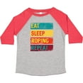 thumbnail image 3 of Inktastic Calf Roping Rodeo Eat Sleep Roping Repeat Boys or Girls Toddler T-Shirt, 3 of 5