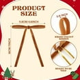 thumbnail image 2 of 24 Pcs Velvet Bows for Christmas Tree, Elegant Khaki Christmas Tree Bows, 5”x7” Pre-Tied Velvet Ornaments for Wreaths Garland Gifts Holiday Décor, Brown Ribbon Bows for Xmas(3/8”), 2 of 10