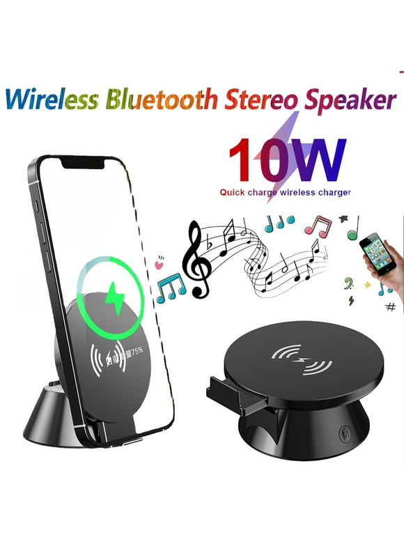 Wireless Charger Station,10W Charging Dock Stand with Speaker ,Fast Charger Pad for iPhone 14 13 12 11 X Pro Max&Apple AirPod&Samsung&Android Accessories