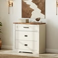 thumbnail image 6 of Small Dresser for Bedroom, 3 Drawer Dresser for Closet Organizers and Storage, Mid Century Modern Dresser for Living Room, Hallway, White, 6 of 6