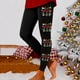 thumbnail image 1 of MKLEKYY Leggings push up para mujer, leggings para entrenamiento, leggings con estampado navideño, pantalones con bloques de color, leggings suaves y elásticos. 925, 1 of 4
