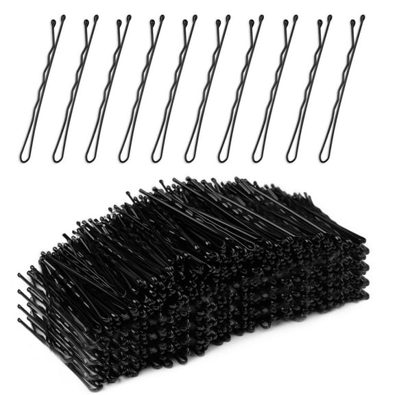 Bobby Pins Black, 500 Pcs Black Bobby Pins, 2 Inch Premium Bobby Pin, Secure Hold Bobby Pins with store box, Hair Pins for Women and Girls