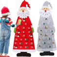 thumbnail image 2 of Calendario de Adviento de fieltro para decoración del hogar, colgante navideño de tela, adornos de Papá Noel, bricolaje, 2 of 4
