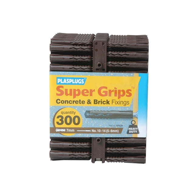 Plasplugs - BP 539 Solid Wall Super gripsTM Fixations Marron (300)