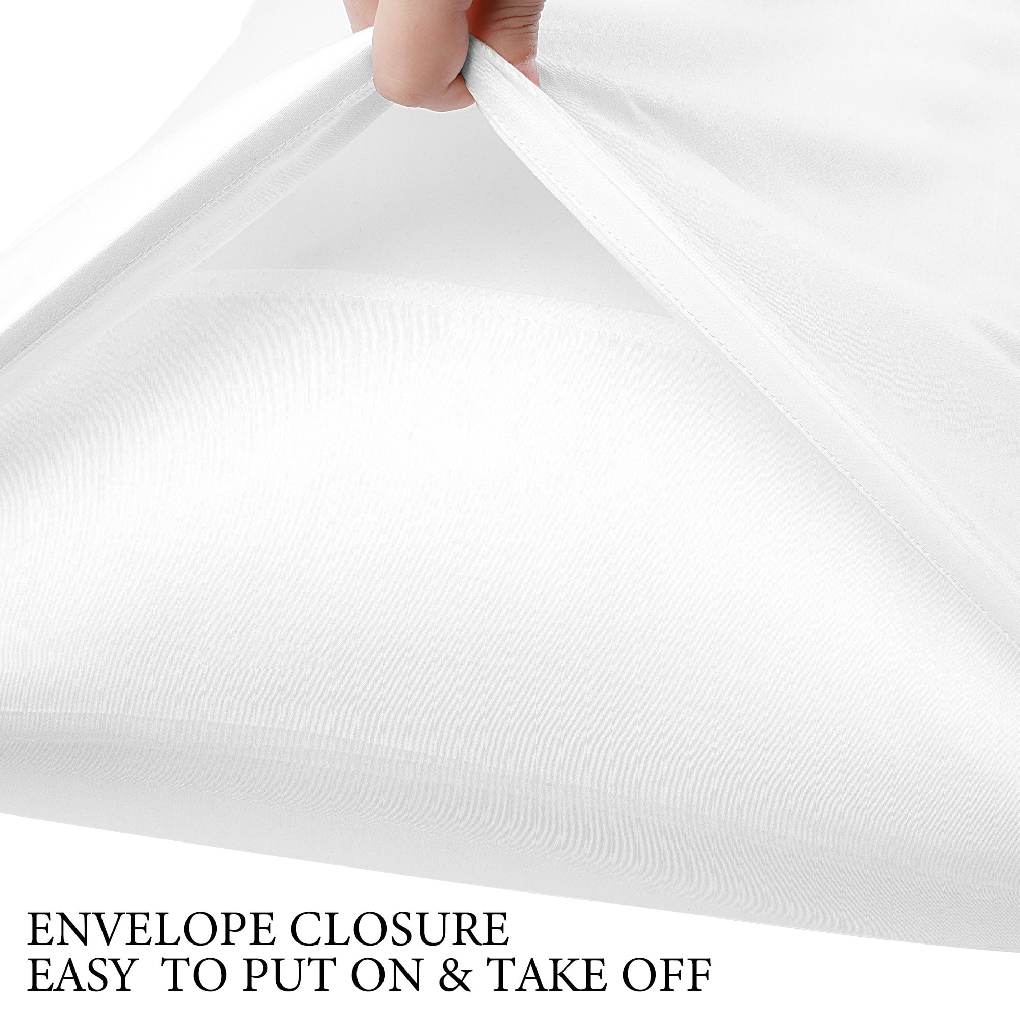 Unique Bargains Cotton Body Pillowcase Breathable Envelope White 20"x60"
