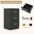 thumbnail image 2 of Costway 1 PCS Nightstand with Charging Station, 3 Storage Drawers for Bedroom, Living Room, 2 of 10
