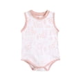 thumbnail image 1 of Gibobby Pañalero de algodón Ropa de verano para bebé, mono de algodón con dibujos animados para bebé recién nacido, arnés para bebé con estampado de animales,(Rosa, 6 Meses), 1 of 5