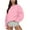 Pink, variant on Ashirexll Crewneck Sweatshirts Women Oversized Sweatshirt for Women Casual Loose Solid Color Side Pleated Round Neck Long Sleeve Pullover Top