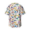 thumbnail image 4 of Goofa Colorful Spots Printed Men's Casual Short-sleeved Shirt,Lightweight Breathable Button-down,Summer Casual men's top,Versatile Fashion shirt-X-Large, 4 of 7