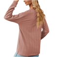 thumbnail image 4 of HKEJIAOI Femmes Tunique Chemises Col Rond Solide Mi-Lourds Long Sleeve Top, 4 of 5
