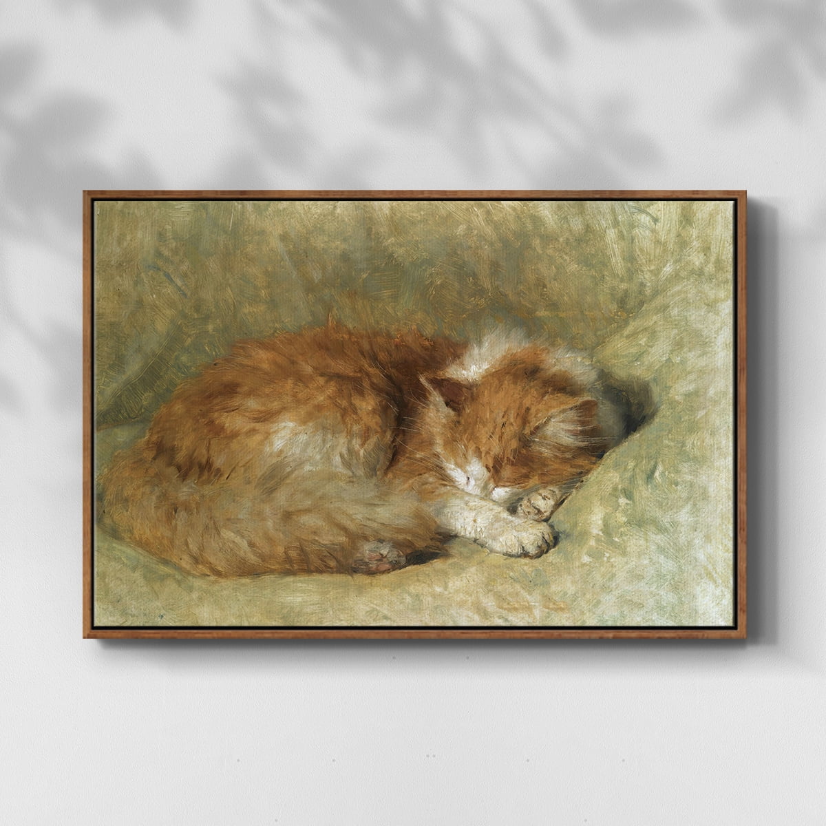 Vintage Animal Print-XLI By Wexford Home Framed in Walnut Wood Gallery Wrapped Canvas 17 in. x 25 in.