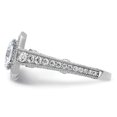 thumbnail image 3 of Sterling Silver Rhodium-plated 8mm Center CZ Halo Ring QR6943, 3 of 6