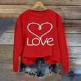 thumbnail image 5 of YueHuiYing Women's Oversized Hoodie with Heart Wing Print Crew Neck Long Sleeve Valentine's Day Casual Sportswear Comfort Top, 5 of 5