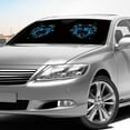thumbnail image 4 of FORUDESIGNS Dolphin Heart Flower Pattern Car Windshield Sun Shade Reflective Shade for Front Windshield, Automotive Glass Sunshade, Foldable UV Ray Reflector for Car, Truck, SUV, 4 of 7