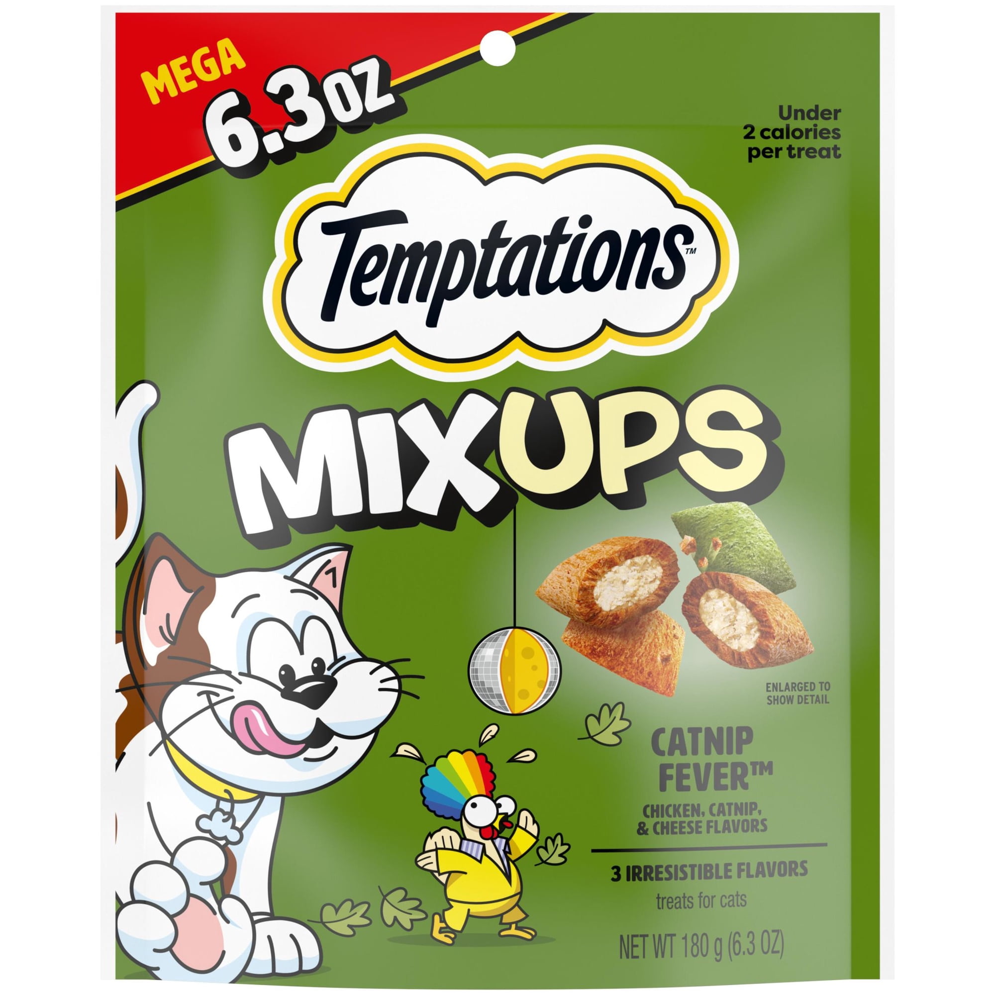 Temptations Mixups Catnip Fever Flavor Crunchy And Soft Treats For Cats, 6.3 Oz Pouch