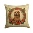 thumbnail image 2 of Briard Christmas Flowers Throw Pillow 14 in x 14 in, 2 of 2