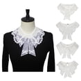thumbnail image 2 of Sophisticated Embroidery Lace Bowknot Fake Collar Embellishment for Garment, 2 of 20