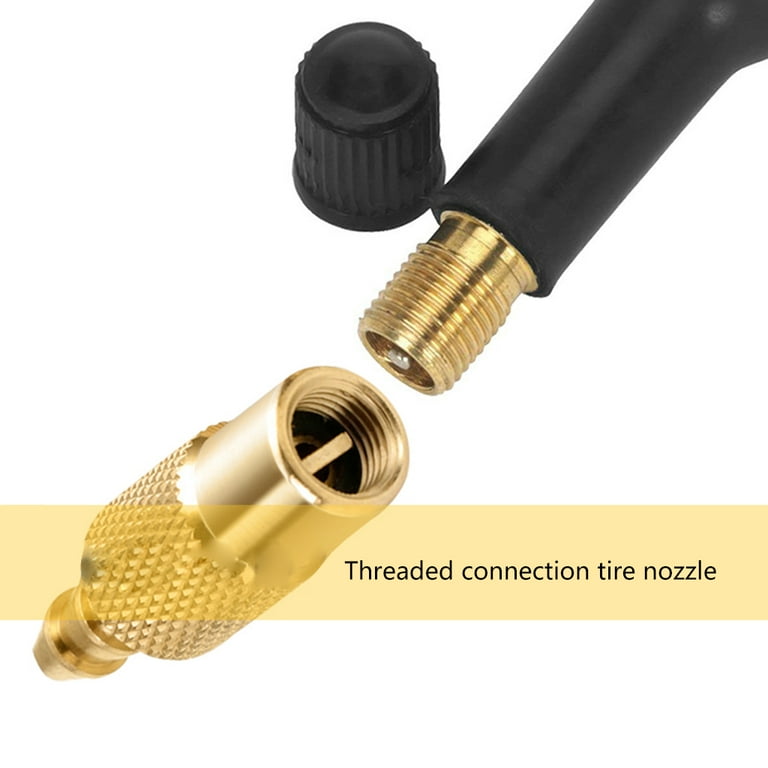 Air compressor nozzle with clearance pressure gauge