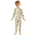 thumbnail image 3 of joogoo Tigers and Palm Leaves Pajamas Set Long Sleeve Soft Cotton Sleepwear 2 Piece 18M, 3 of 7