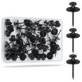 thumbnail image 1 of Clavos KURUI de doble cabeza, 60 piezas, acero negro, 2 cm, 1 of 9