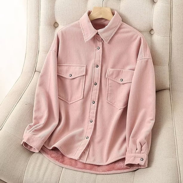 Abrigos y chaquetas informales de manga larga sin capucha para otoño para mujer, abrigos y chaquetas informales con capucha y botones y bolsillos de manga larga para mujer