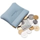 thumbnail image 3 of Monedero Travelambo de piel con cierre para monedas, color azul, 3 of 5