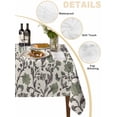 thumbnail image 2 of Sage Green Leaf Table Cloth, Vintage Farmhouse Boho Pastoral Tribal Waterproof Tablecloth for Rectangle Tables, Reusable Washable Fabric Table Cover for Restaurant Kitchen Dining Tables 60"x84", 2 of 6