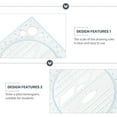 thumbnail image 5 of GOOHOCHY 1 Set Blue Plastic Square Drawing Ruler for Geometric Figure Drawing, 5 of 8