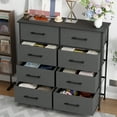 thumbnail image 3 of FDW 8-Drawer Fabric Dresser for Bedroom,Closet Dresser with Metal Frame and Wooden Top Tall Storage Tower for Closet,Living Room and Entryway,Grey, 3 of 7