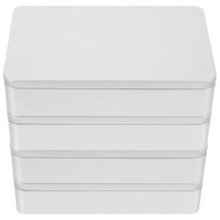 nbuaila 1 Set Storage Box with Lid Side Handle Non-slip Bottom Space Saving  Strong Bearing Capacity Waterproof Storage Case Kitchen Tool