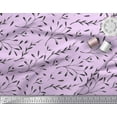 thumbnail image 2 of Soimoi Purple Moss Georgette Fabric EuropeanSeeds Leaves Printed Fabric 1 Yard 44 Inch Wide, 2 of 3