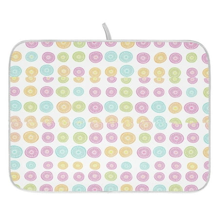 

Colorful Citrus Dish Drying Mat for Kitchen Quick Drying Absorbent Soft Durable 16 x 18