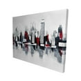 thumbnail image 1 of Paysage Urbain Gris et Rouge - Toile 16"x20 Pouces - Impression à la Demande, 1 of 1