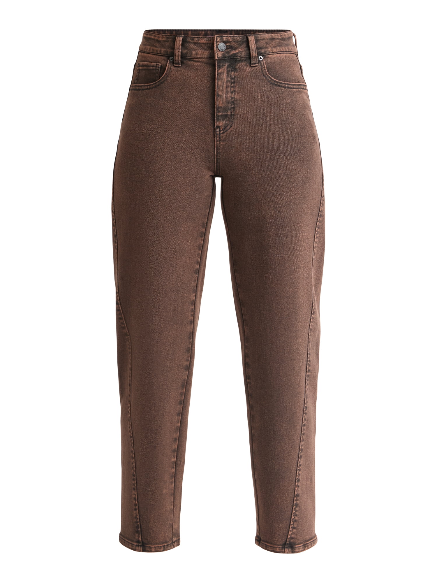 Time and Tru Women's High Rise Barrel Jeans, 26.5" Inseam, Sizes 0-20