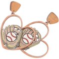 thumbnail image 4 of Wood Baseball Earrings for Women Sports Occasions Comfortable Fit Unique Look 1 Pair, 4 of 4