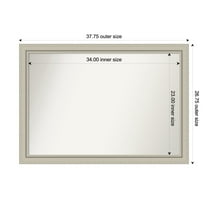 Amanti Art Custom Wall and Bathroom Mirror (26.75 x 37.75 in.), Romano Silver Narrow Frame