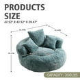 thumbnail image 7 of MOONMISS Chenille Upholstered Durable Comfort Lounger Bean Bag Lazy Sofa with Three Pillows-Teal, 7 of 7