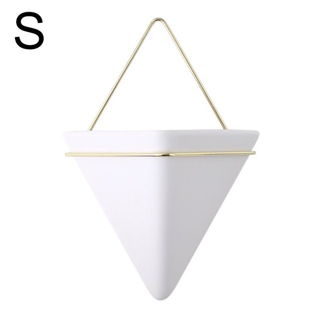 CAROOTU Simple Container Iron Vases Ceramic Self Water-Absorbing Planter Nordic Succulent Plant Wall Mounted