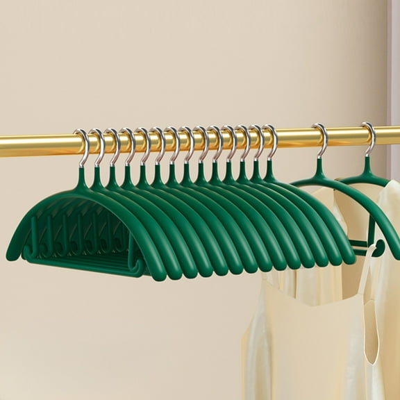 Velvet Padded Clothes Hangers with Chrome Hooks | Non-Slip & Non-Marking | Space Saving Round Design | 10 Pack for Closet Organization