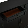 thumbnail image 6 of Cillian 2-Door 2-Drawer Console Table with Shelves, Black, 6 of 8