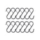 thumbnail image 2 of Ganchos en forma de S de Metal para colgar, 12 Uds., 3,6 pulgadas, resistentes al óxido, multiusos con hebilla, ganchos para armario, perchas, sombrer Negro, 2 of 9